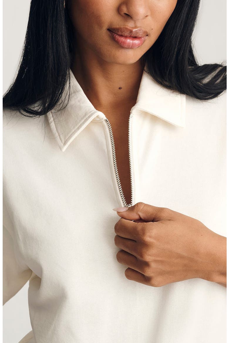 Polo Sweatshirt, Alternate, color, WHISPER WHITE