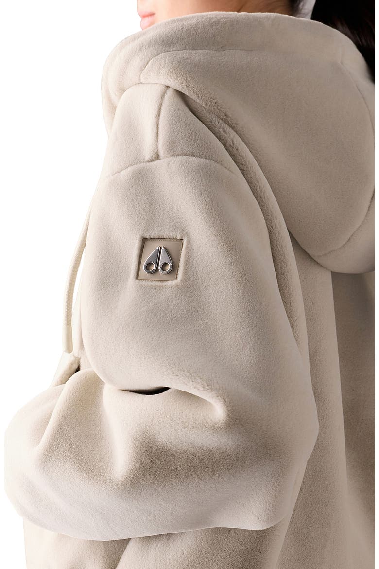 Eaton Bunny Reversible Faux Fur Hooded Jacket, Alternate, color, ALABASTER/ MONOGRAM
