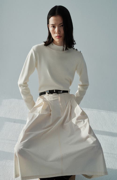 MANGO MANGO BUTTON TRIM SWEATER 