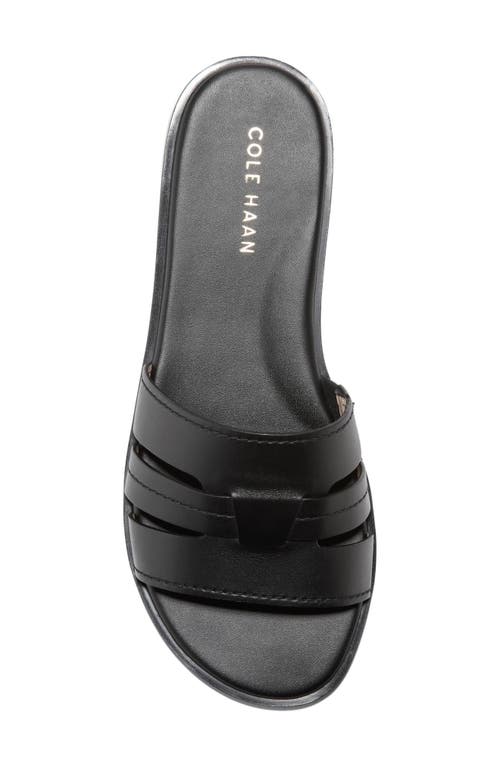 Cole Haan Flynn Slide Sandal In Black Leather