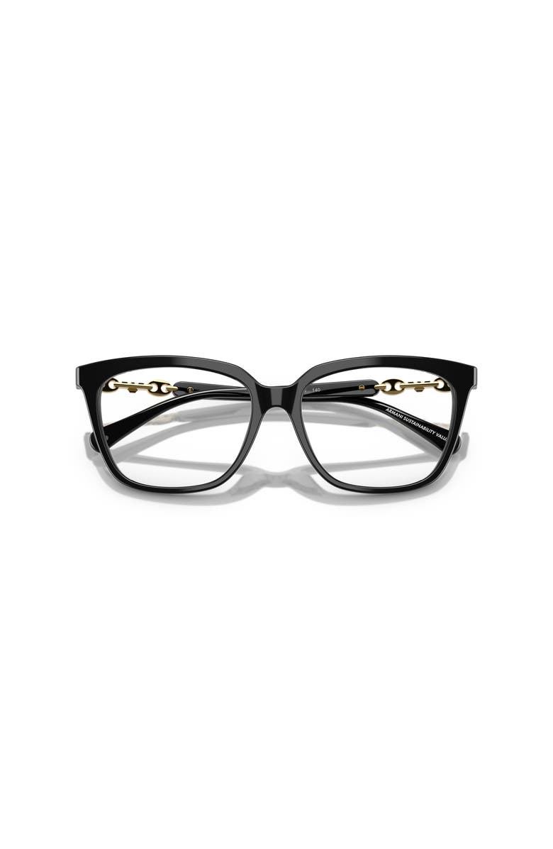 Emporio Armani 53mm Cat Eye optical glasses, Alternate, color, Black