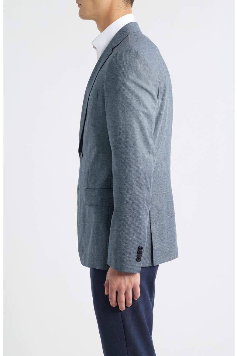 Hutson Slim Fit Textured Stretch Wool Blend Sport Coat, Alternate, color, DARK BLUE