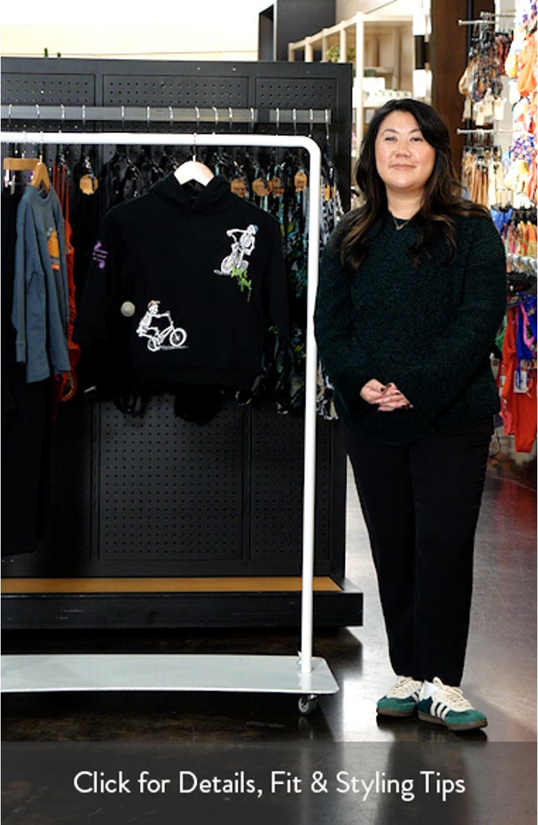 Kids' Skleton Biker Fleece Hoodie, sales video thumbnail