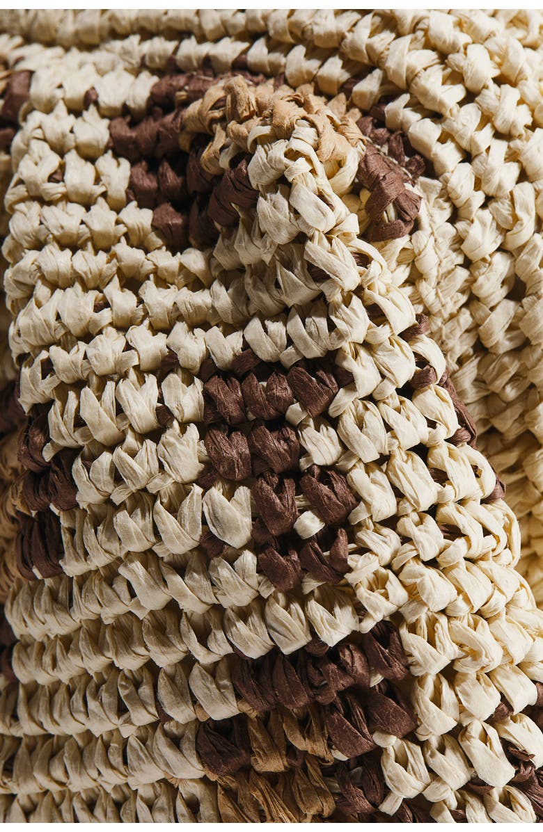 H&M Straw Clutch, Alternate, color, Beige/Leopard Print
