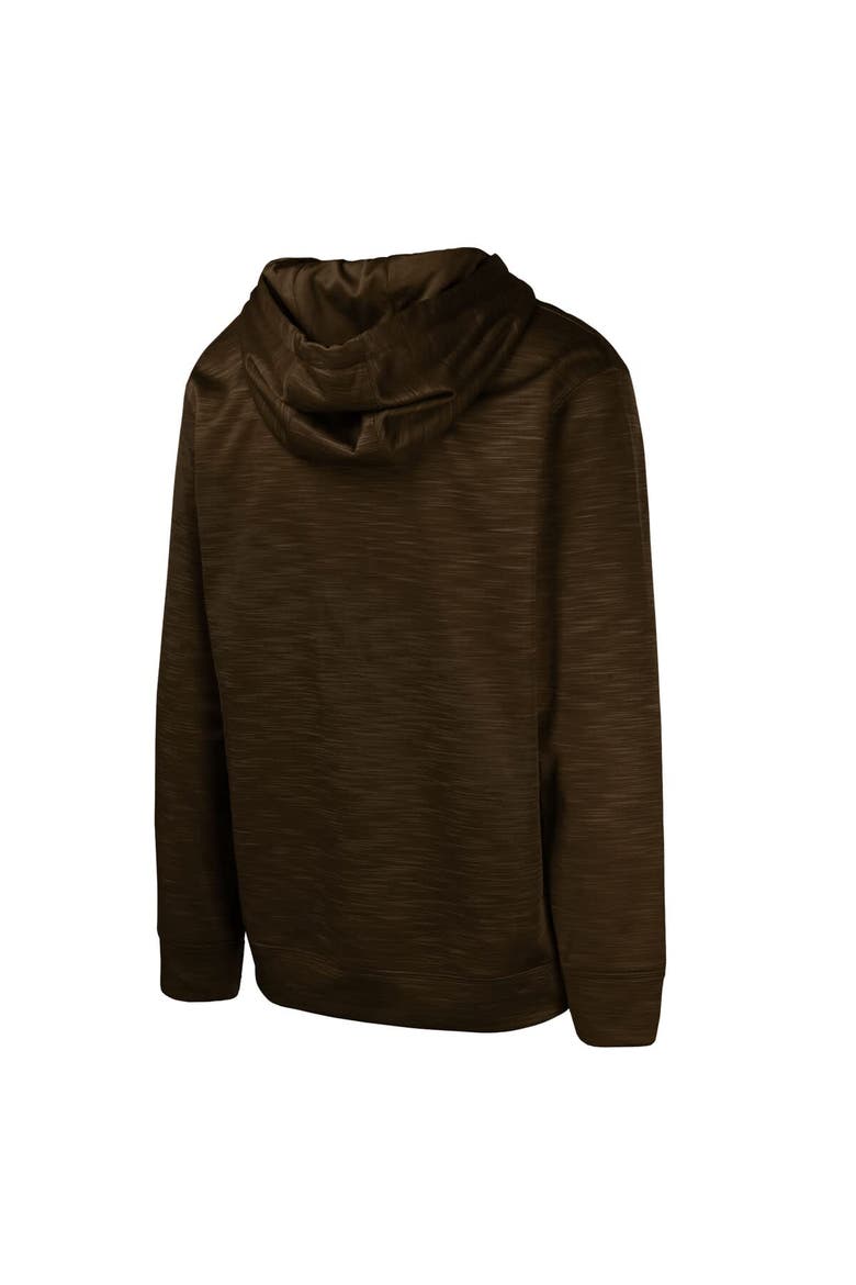 Men's Brown Cleveland Browns Streak Fleece Pullover Hoodie, Alternate, color, Brown