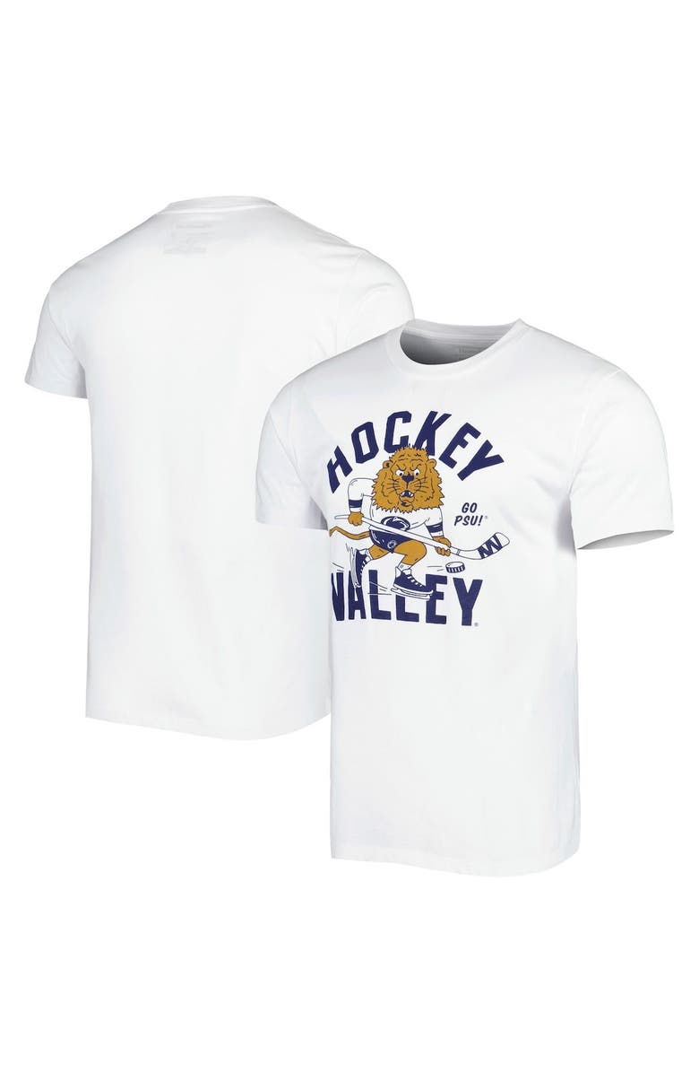 HOMEFIELD Men's Homefield White Penn State Nittany Lions Hockey Valley Vintage T-Shirt, Main, color, 