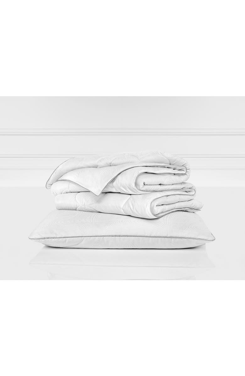 Togas Viento camel wool silk pillow, Alternate, color, White