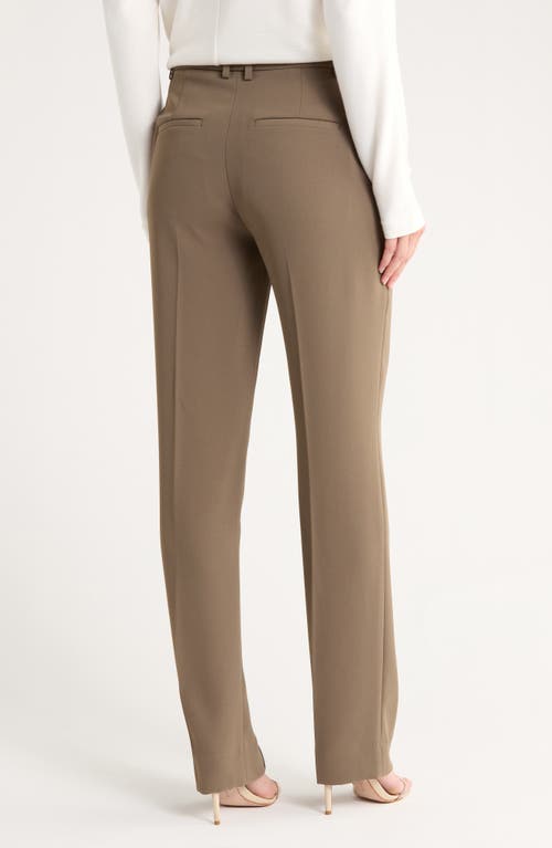 Vince High Waist Pleated Pants In Brown
