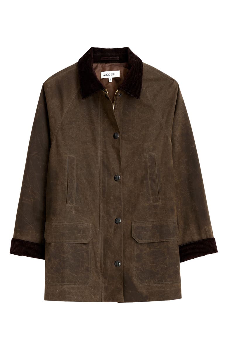 Alex Mill Madison Waxed Cotton Jacket, Alternate, color, Brown