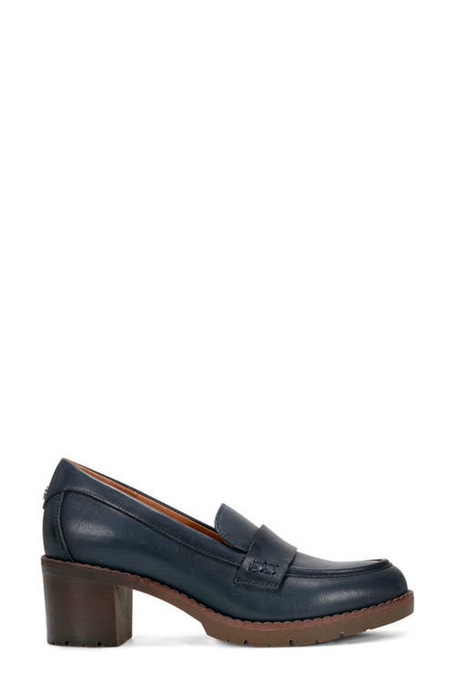 Easy Spirit Charli Block Heel Loafer In Dark Blue