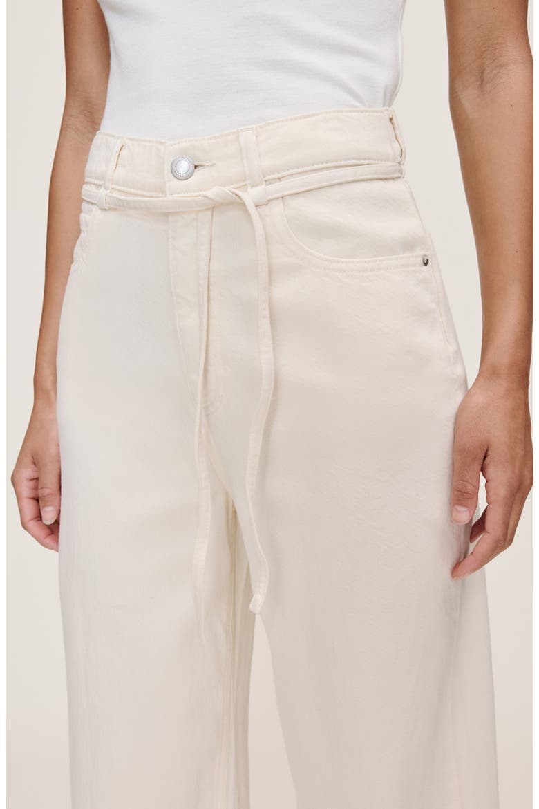 Casie Belted Mid Rise Wide Leg Jeans, Alternate, color, CREMA