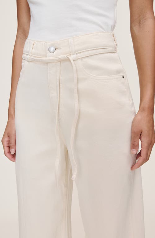 Dl1961 Casie Belted Mid Rise Wide Leg Jeans In Brown