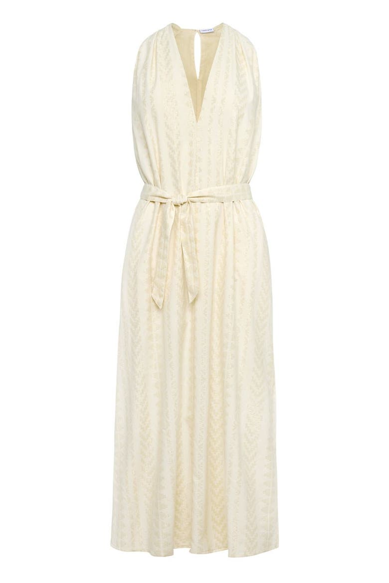 Metallic Column Maxi Dress, Alternate, color, Ivory Gold