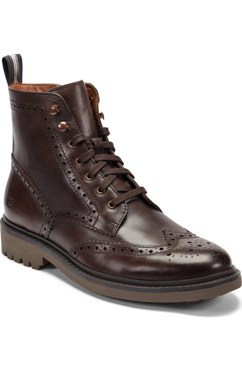 Kenneth Cole New York Todd Wingtip Boot, Main, color, Ganache/ Charcoal/ Silver