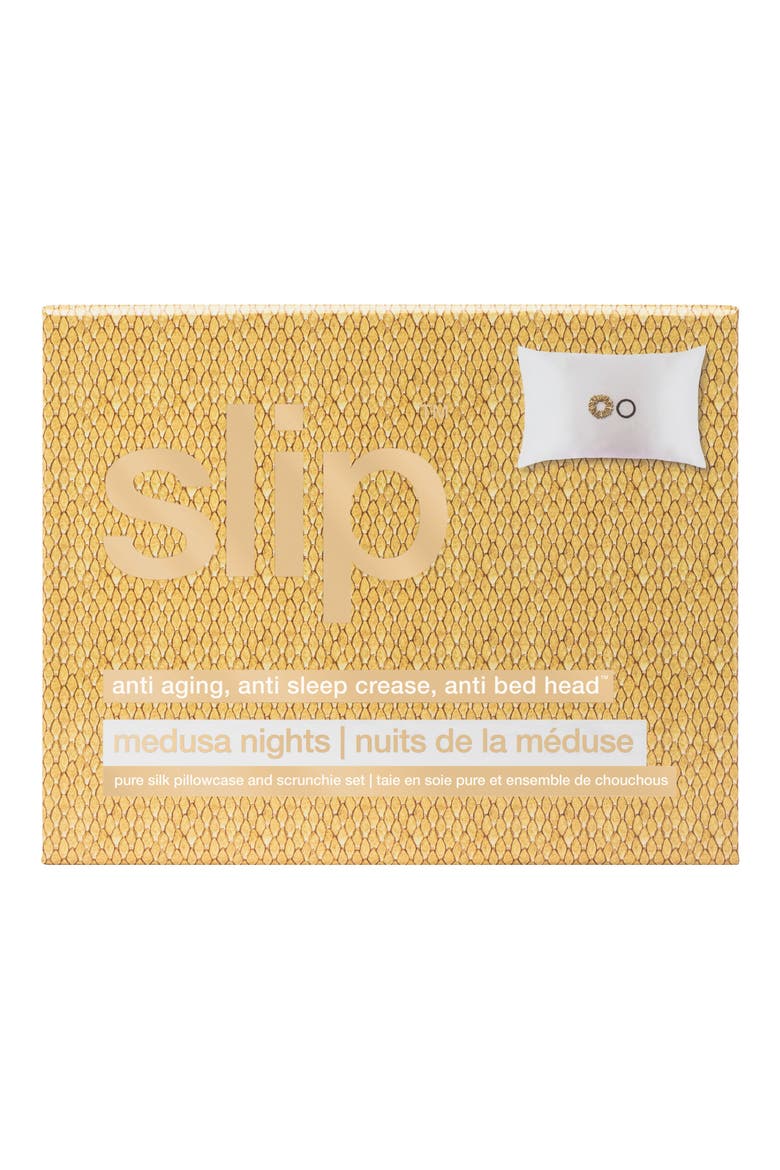 The Medusa Pure Silk Pillowcase & Scrunchies Set, Alternate, color, MEDUSA