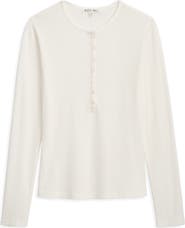 Alex Mill Laine Cotton Blend Rib Henley
