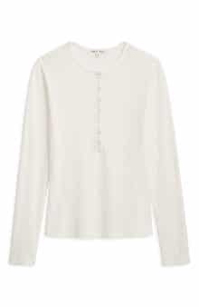 Alex Mill Laine Cotton Blend Rib Henley