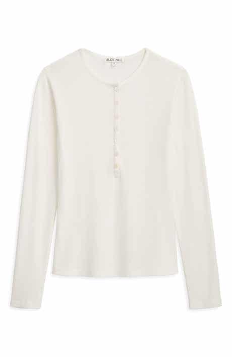 Alex Mill Laine Cotton Blend Rib Henley
