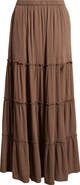 BP. Tiered Linen Blend Crinkled Gauze Maxi Skirt