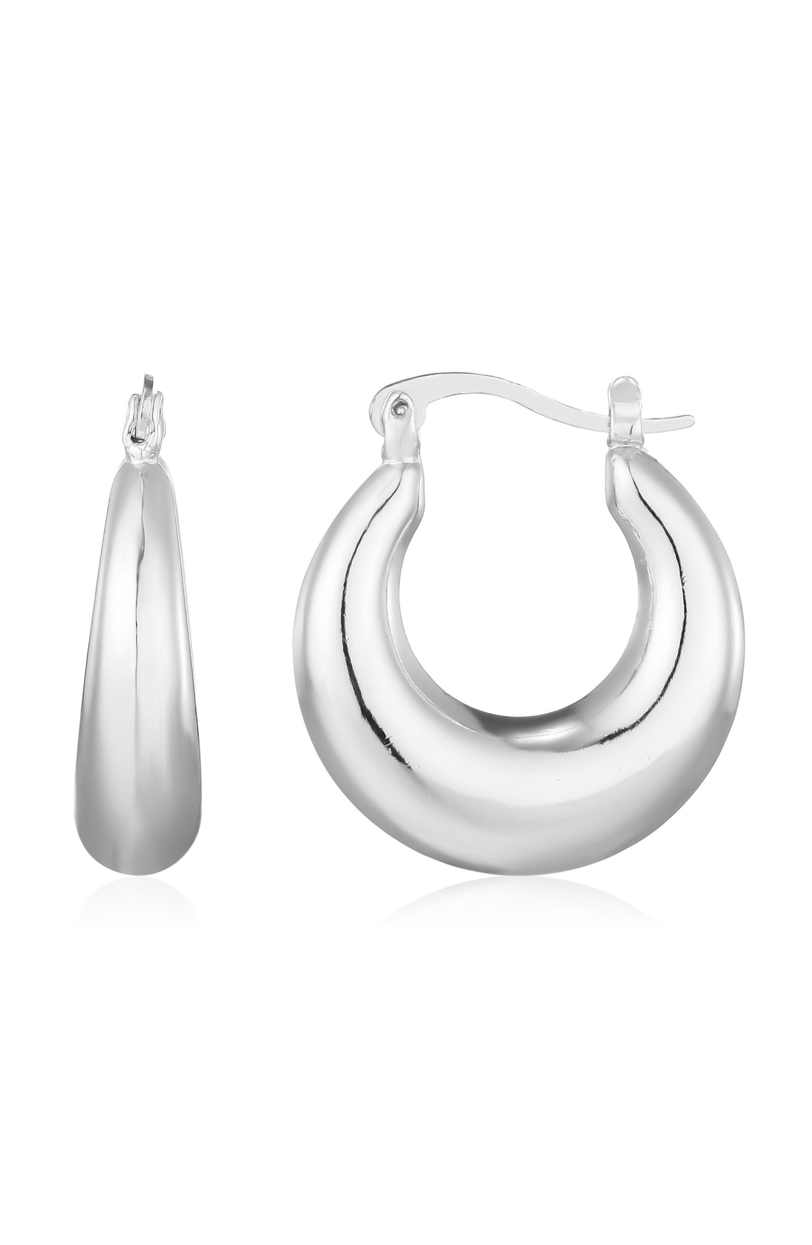 Adornia Domed Hoop Earrings