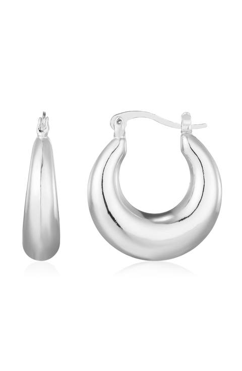 Domed Hoop Earrings
