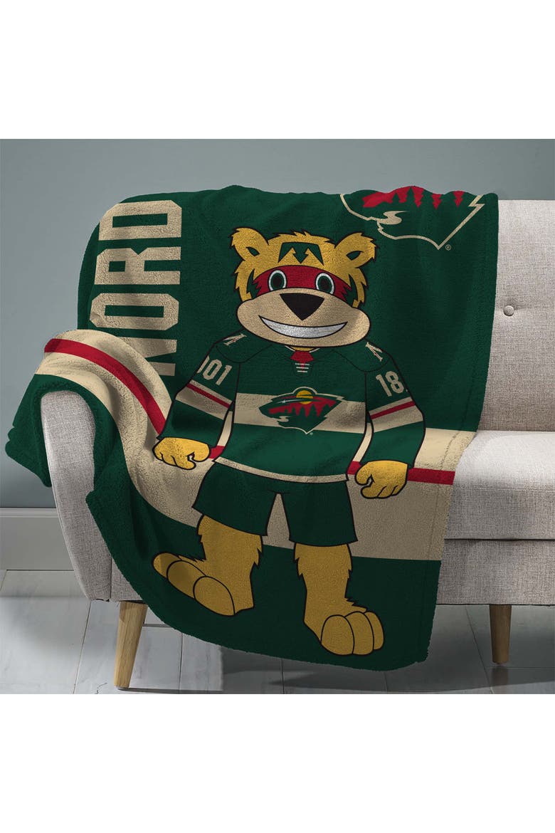 Minnesota Wild Nordy Mascot 60" x 80" Rashel Throw Blanket, Main, color, None
