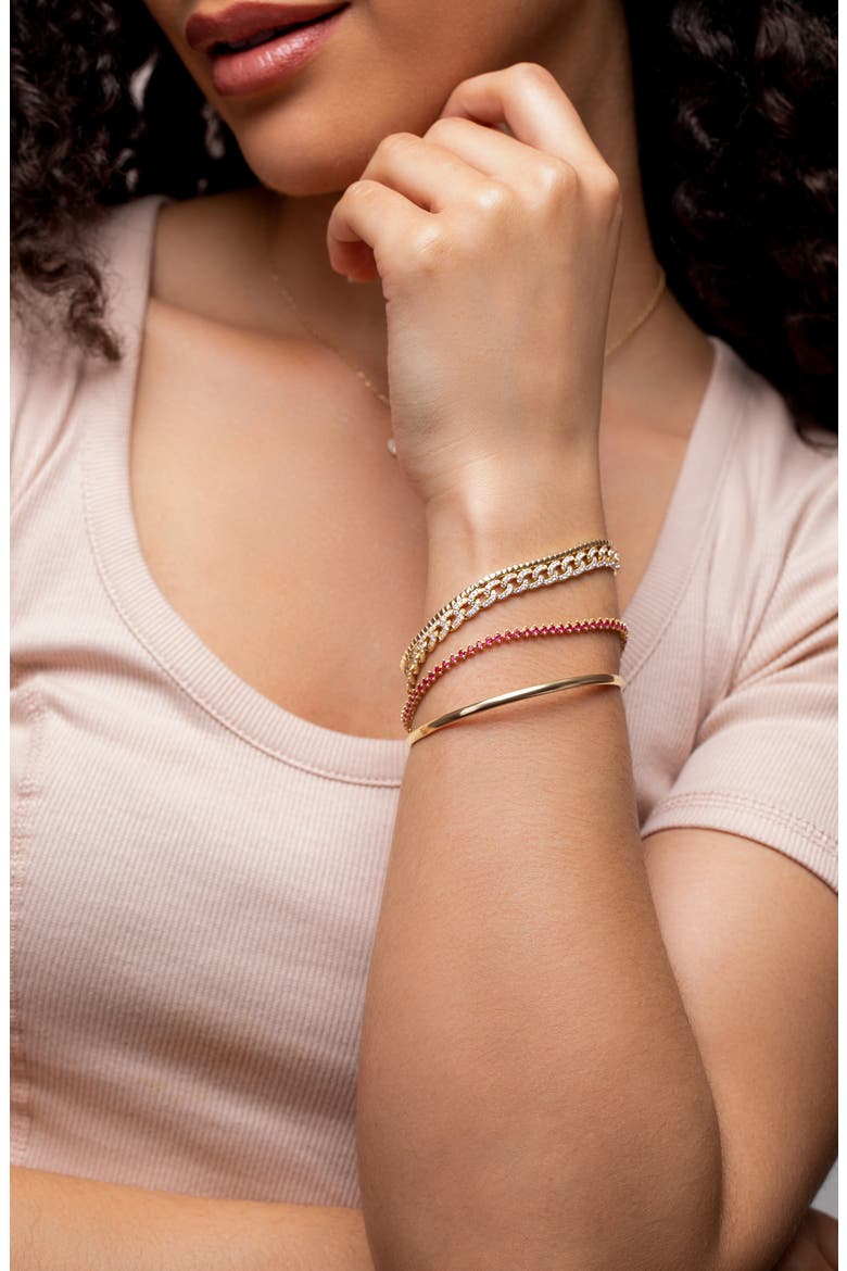 El Mar Ruby Tennis Bracelet (Nordstrom Exclusive), Alternate, color, 18K YELLOW GOLD
