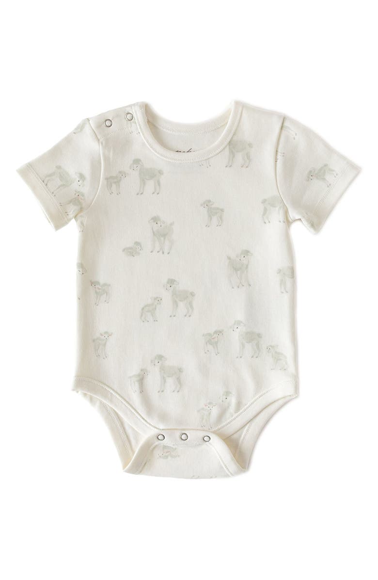 Pehr Follow Me Organic Cotton Bodysuit, Main, color, 