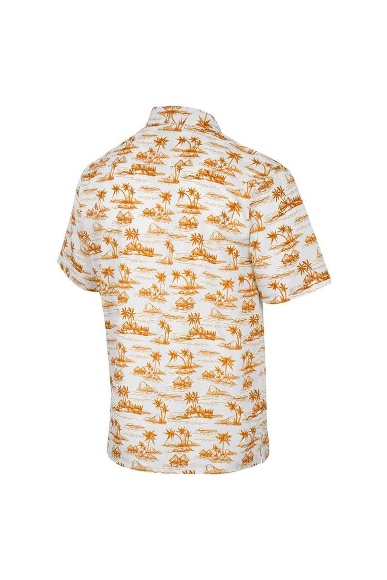 Men's Colosseum White Syracuse Orange Spontaneous is Romantic Camp Button-Up Shirt, Alternate, color, White