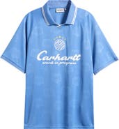 Carhartt Work In Progress Terrace Football Embroidered Graphic Polo