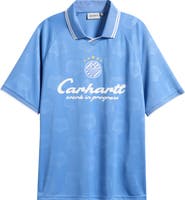Carhartt Work In Progress Terrace Football Embroidered Graphic Polo