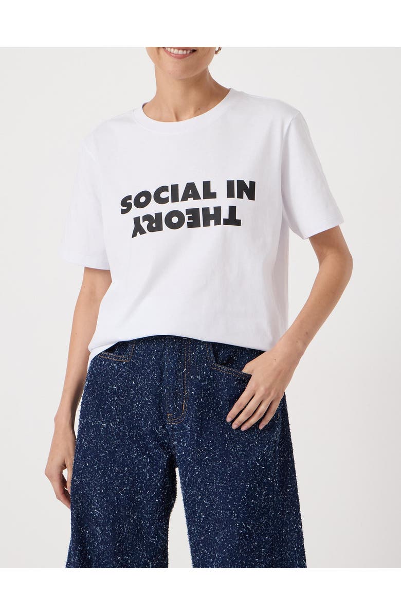 Hush Social In Theory Graphic T-Shirt, Alternate, color, White