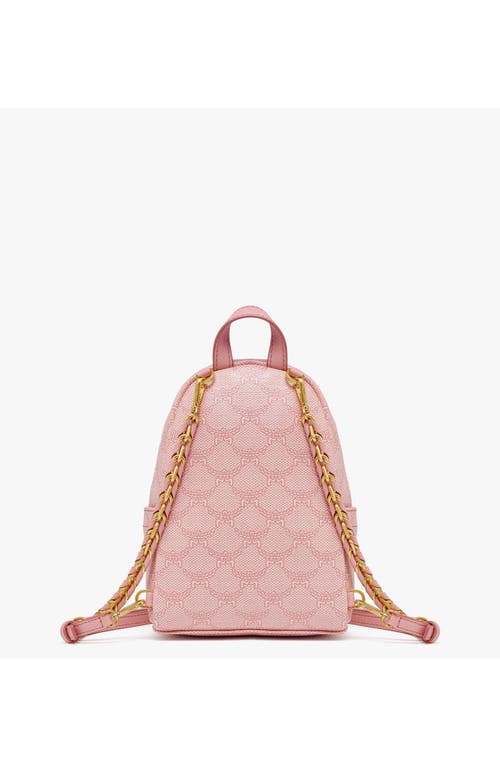 Mcm Stark Bebe Boo Backpack In Silver Pink