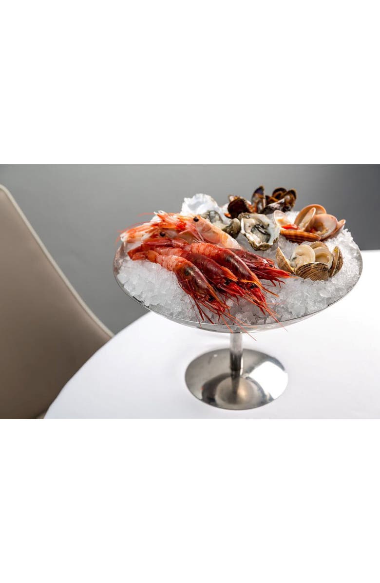 Mepra Bretone Elevated Round Seafood Stand, Alternate, color, Silver