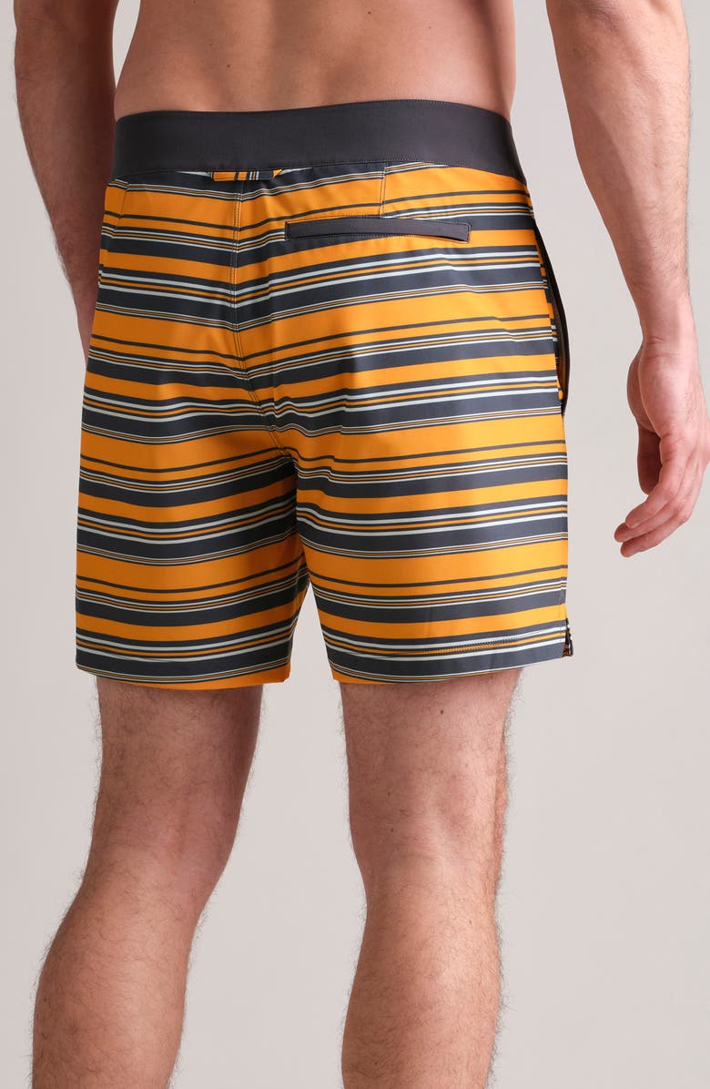 Rhone 7-Inch Point Break Water Repellent Board Shorts, Alternate, color, Autumn Gold Multi Stripe