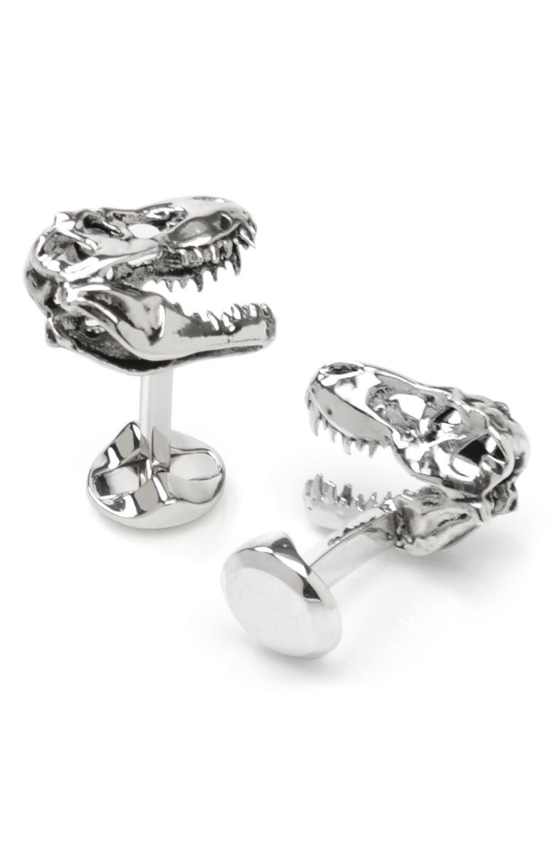 Cufflinks, Inc. T-Rex 3D Cuff Links, Alternate, color, Silver