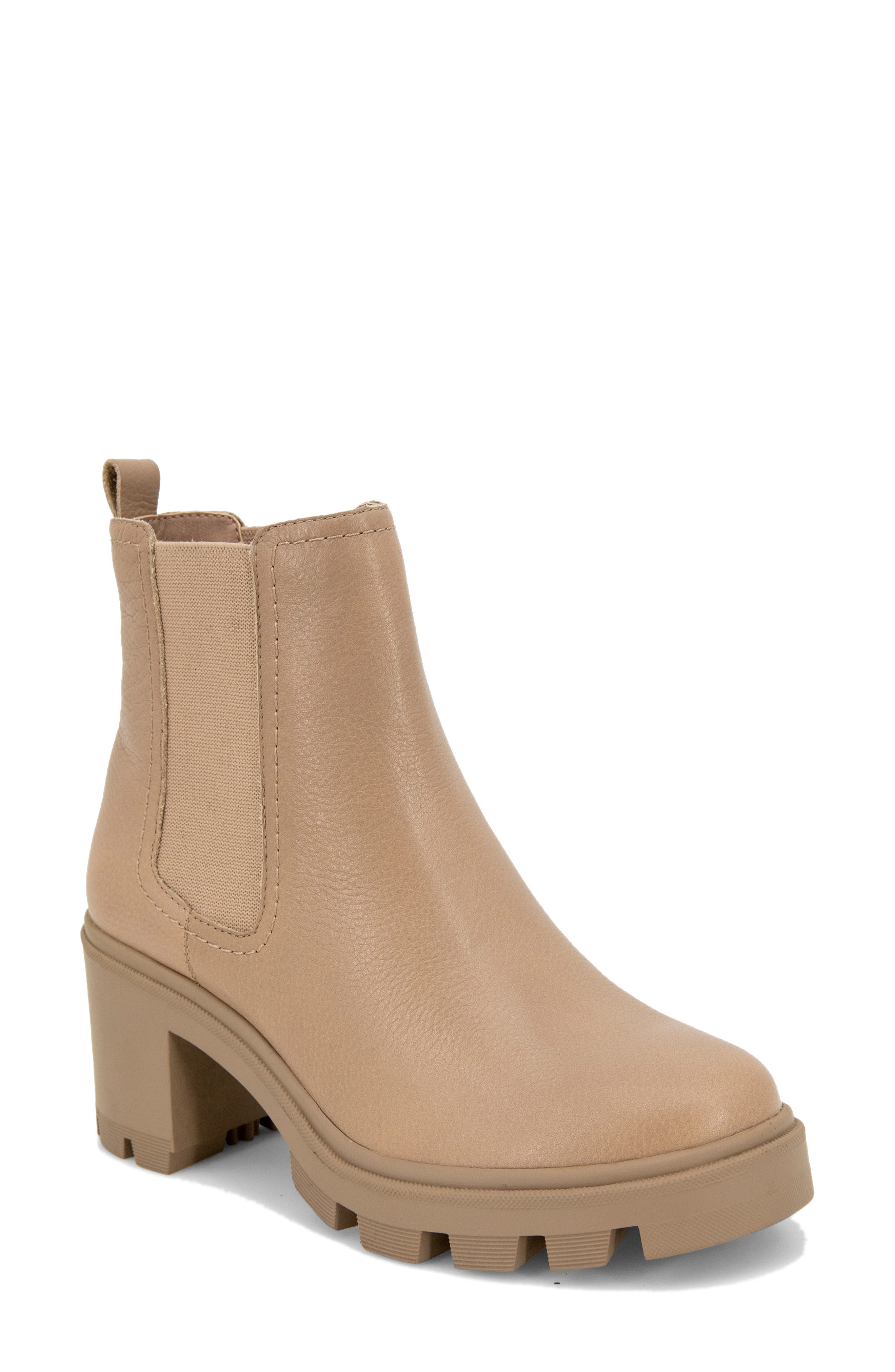 Splendid Marion Block Heel Chelsea Boot, Main, color, Warm Sand