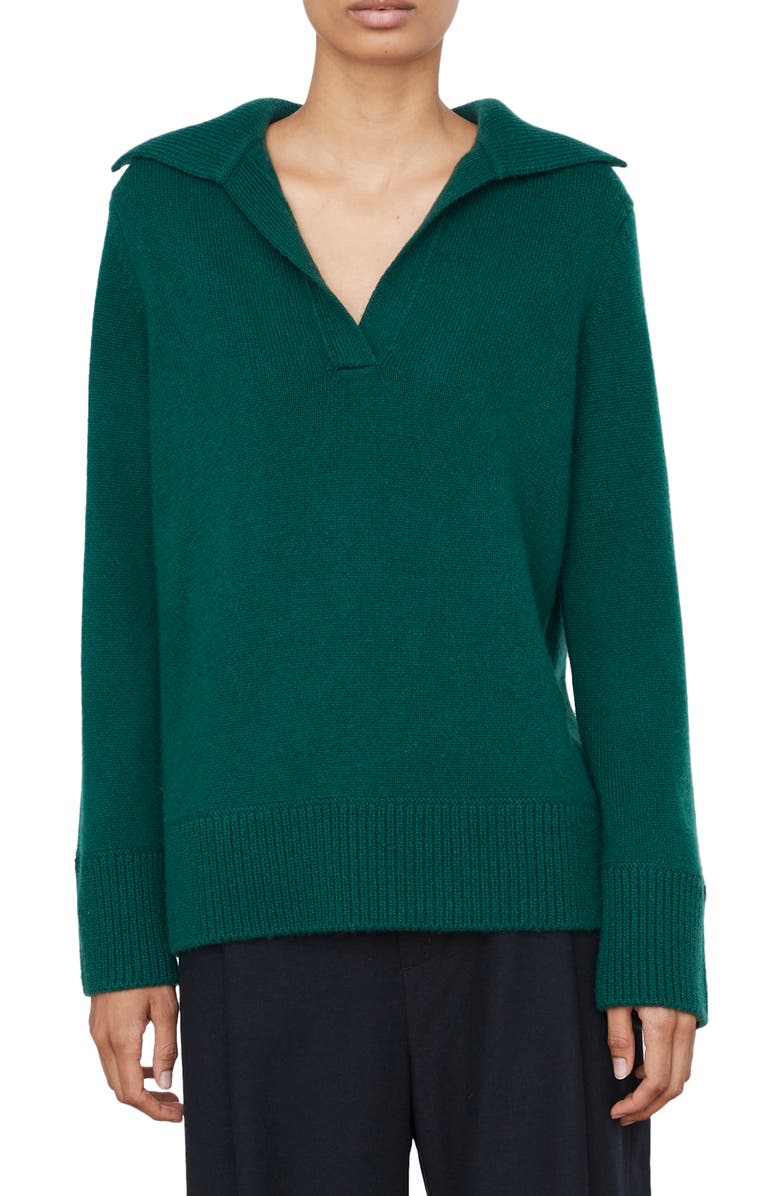 Vince Johnny Collar Wool Blend Easy Sweater, Main, color,