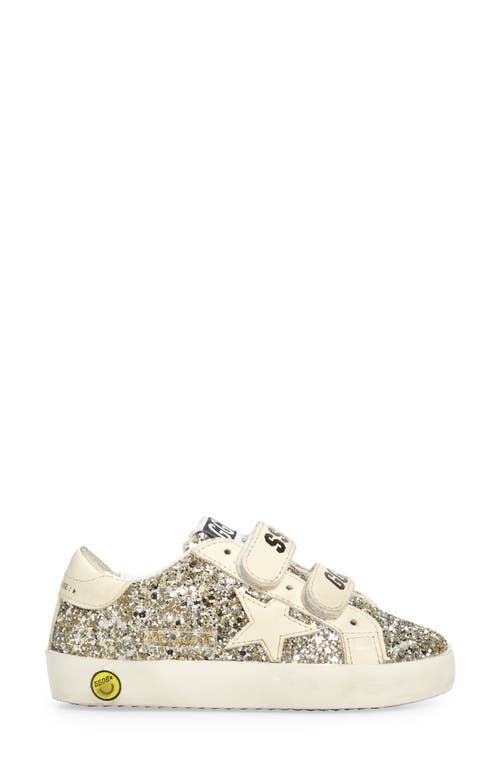 Golden Goose Kids' Old School Glitter Sneaker In Platimnum/cream