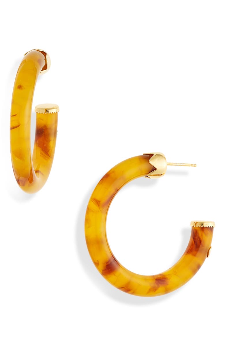 Gas Bijoux Small Caftan Hoop Earrings, Main, color, 