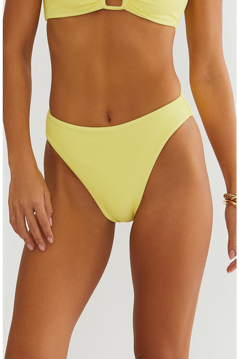 Amarie High Cut Bikini Bottoms, Main, color, BUTTER BLOSSOM