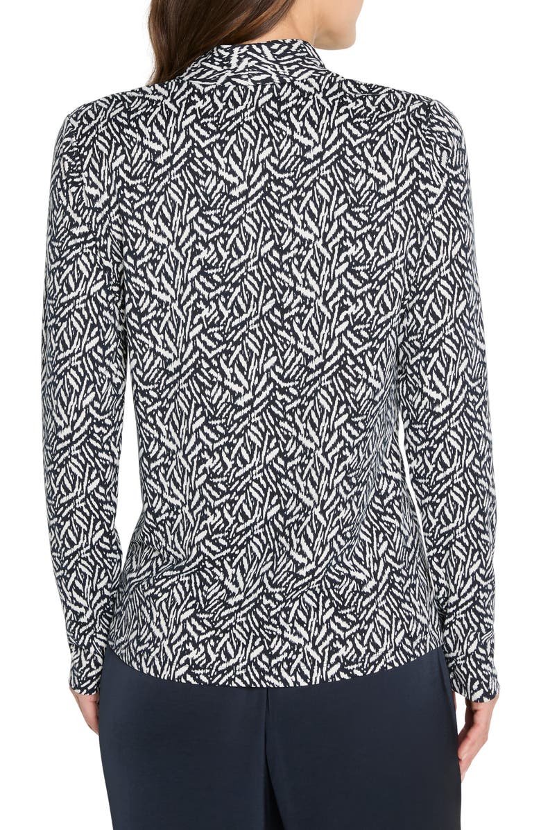 NIC+ZOE Geo Toss Knit Top, Alternate, color, Indigo Multi