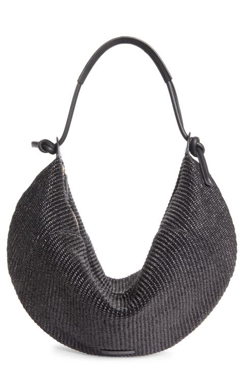 Fortuna Raffia Hobo Bag