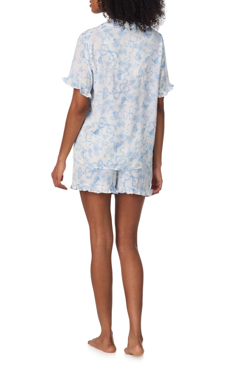 Room Service Pjs Print Ruffle Trim Short Pajamas, Alternate, color,