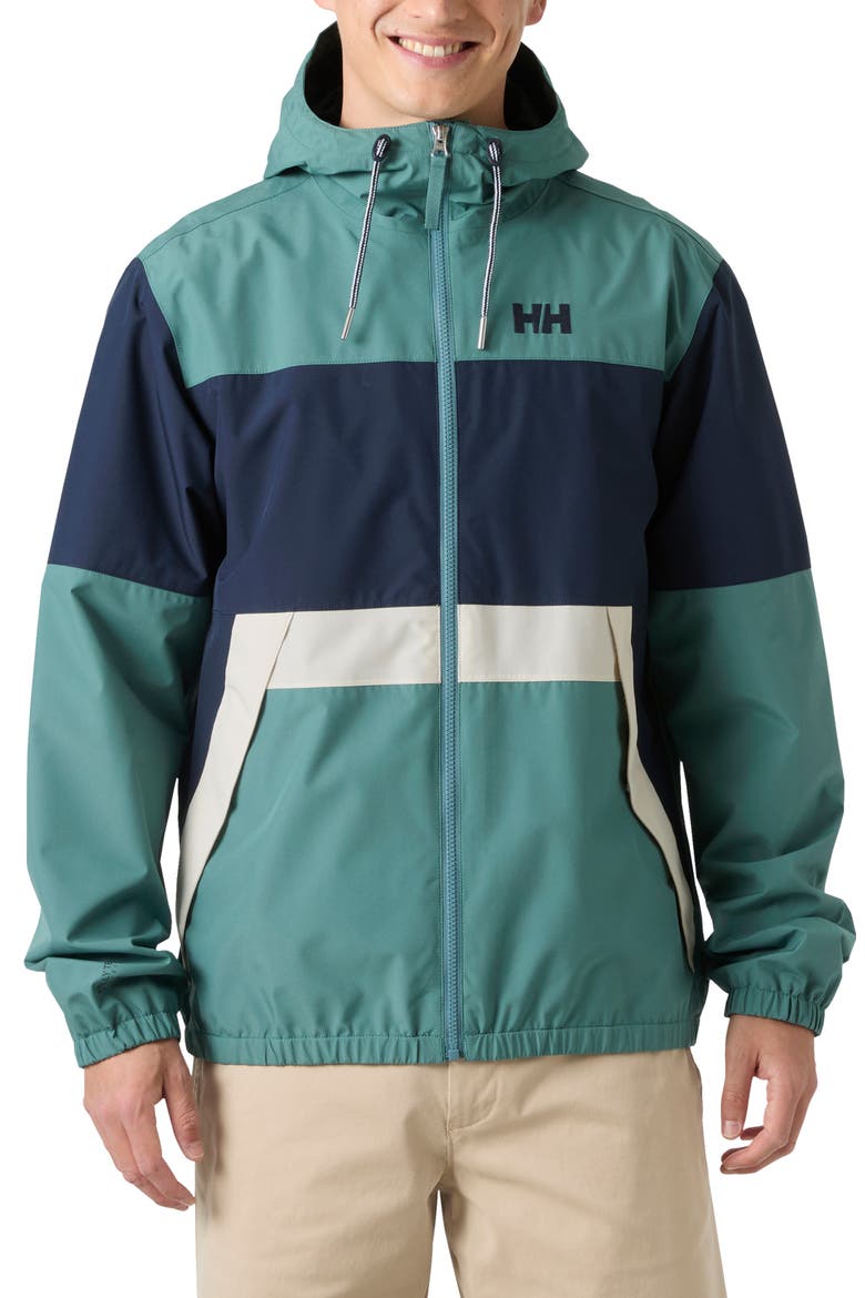 Koster Waterproof Rain Jacket, Main, color, OPAL GREEN