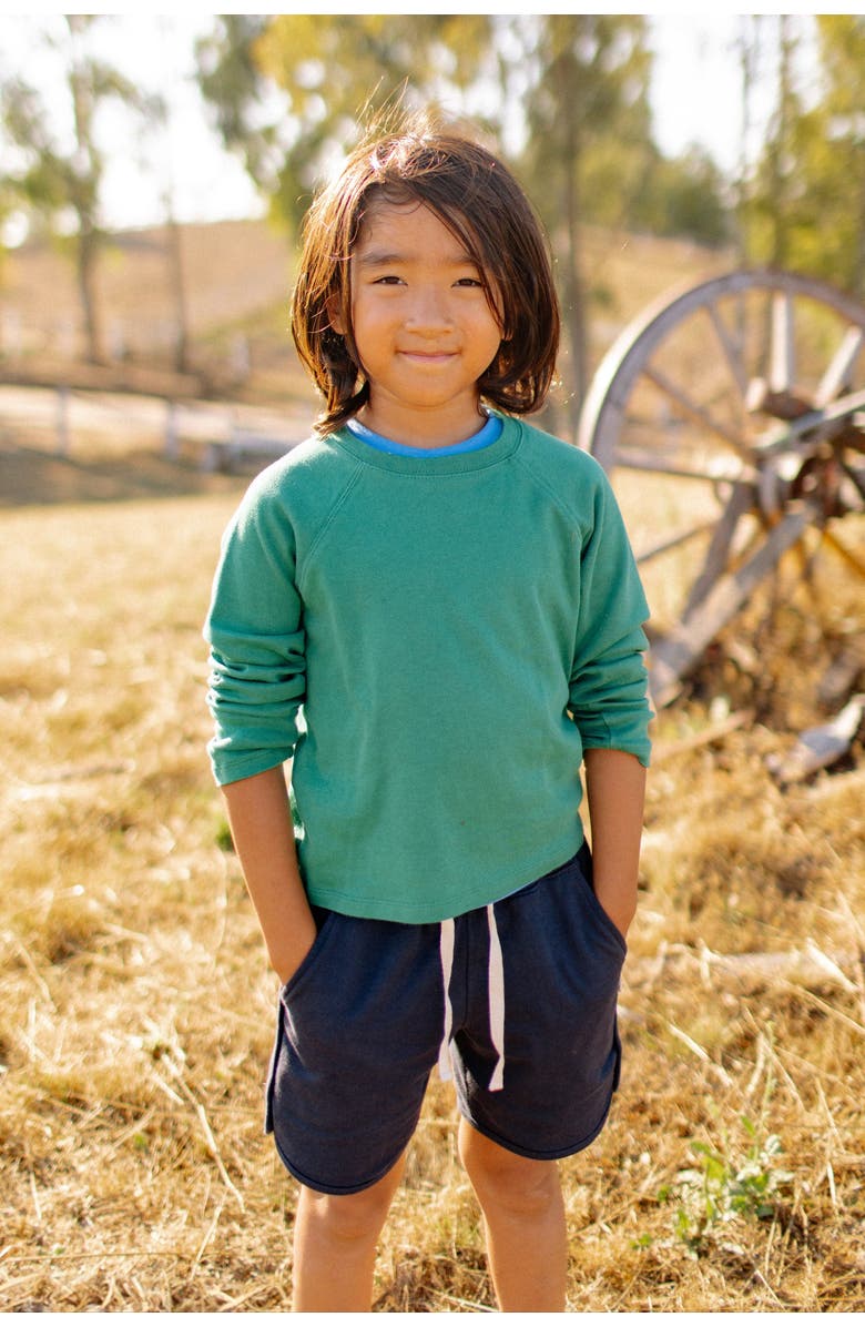 Jackalo Kids’ River Organic Cotton Long Sleeve T-Shirt, Alternate, color, Hunter Green