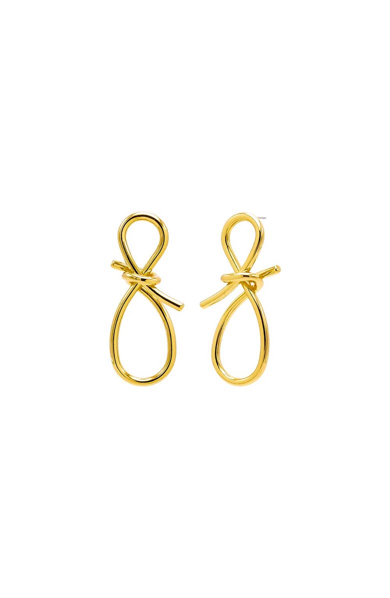 BY ADINA EDEN Solid Drop Bow Tie Stud Earring, Main, color,