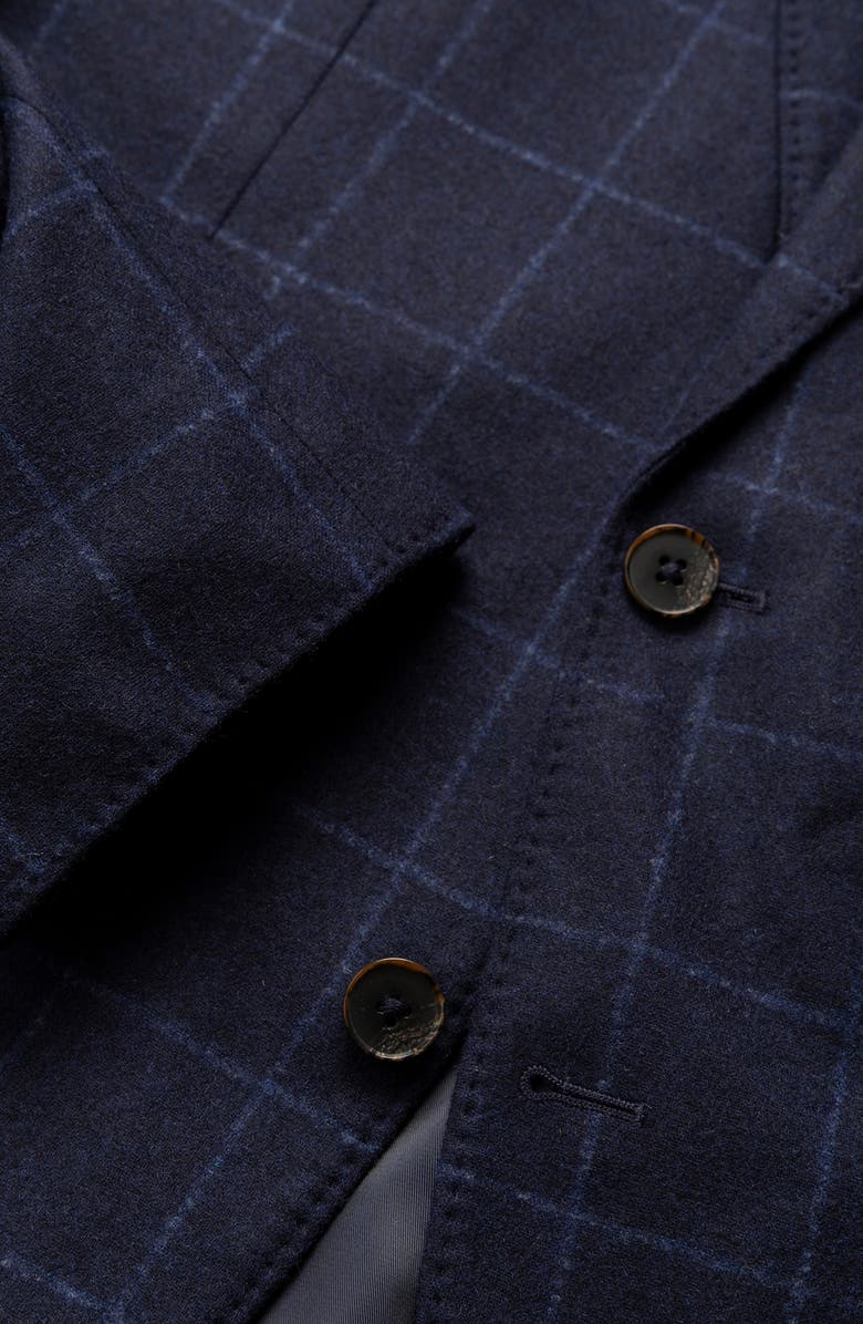 Rodd & Gunn Mansfield Windowpane Check Navy Felted Wool Blend Sport Coat, Alternate, color, 
