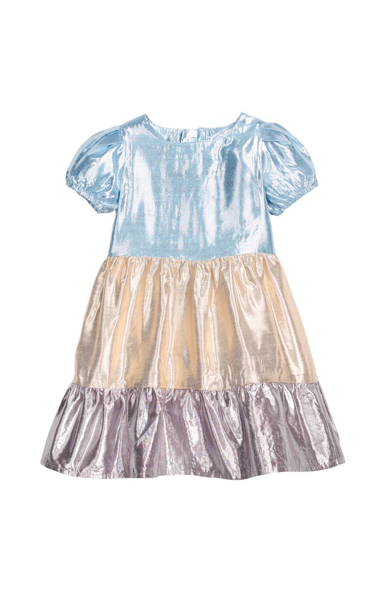 BISBY Kids' Tiered Smita Dress, Alternate, color, Metallic