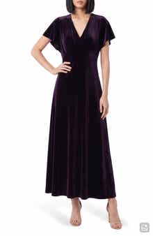 Velvet Empire Waist Midi Dress